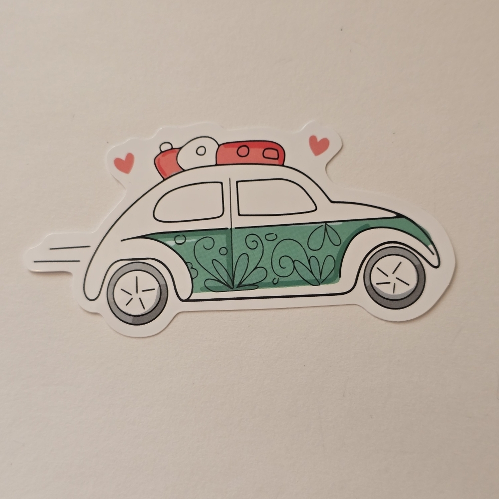 10/$10 Green and Red Car Sticker